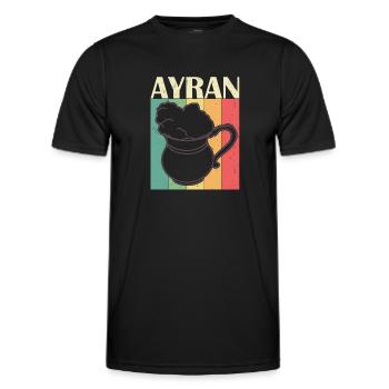 Ayran Türkei National Getränk Türkisch Kuhmilch - Männer Funktions-T-Shirt - Schwarz - Vorne - AI Model Male 178 dark (178cm)