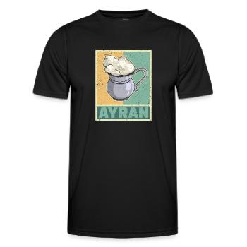 Ayran Becher Döner Kebab Türkei Türlisch Milch - Männer Funktions-T-Shirt - Schwarz - Vorne - AI Model Male 178 dark (178cm)