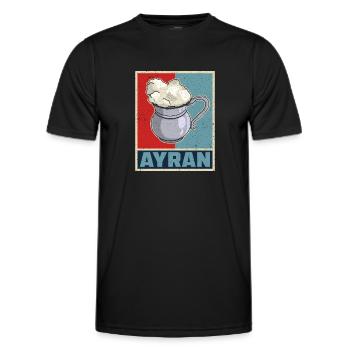 Ayran Becher Döner Kebab Türkei Türlisch Milch - Männer Funktions-T-Shirt - Schwarz - Vorne - AI Model Male 178 dark (178cm)