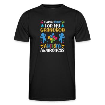 Autismus - Männer Funktions-T-Shirt - Schwarz - Vorne - AI Model Male 178 dark (178cm)