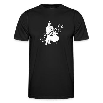 Double Bass Player Double Bass Instrument Double B - Men's Functional T-Shirt - black - Front - AI Model Male 178 dark (178cm)