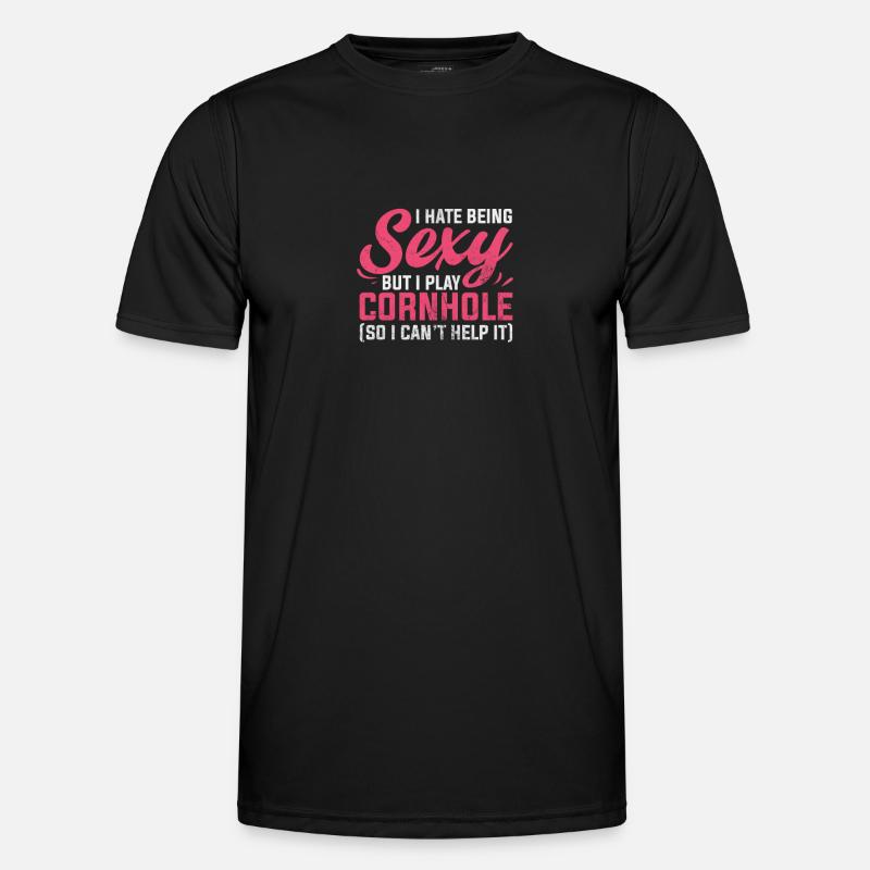 Cornhole - Männer Funktions-T-Shirt - Schwarz