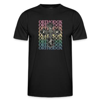 Serbien Balkan Orthodox Christentum Glaube - Männer Funktions-T-Shirt - Schwarz - Vorne - AI Model Male 178 dark (178cm)