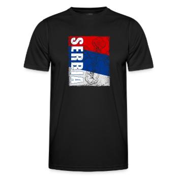 Serbien Orthodox Balkan Christentum Belgrad - Männer Funktions-T-Shirt - Schwarz - Vorne - AI Model Male 178 dark (178cm)