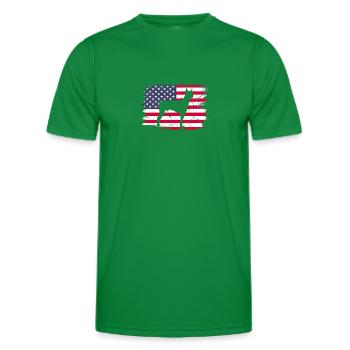 Doberman Dog Dogs Pet Gift - Men's Functional T-Shirt - kelly green - Front - AI Model Male 178 dark (178cm)