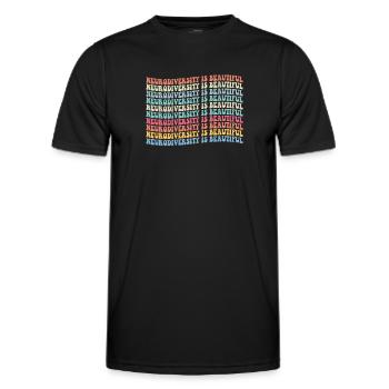 Autisme - T-shirt sport Homme - noir - Devant - AI Model Male 178 dark (178cm)
