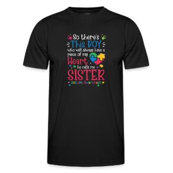 Autismus - Männer Funktions-T-Shirt - Schwarz - Vorne - AI Model Male 178 dark (178cm)
