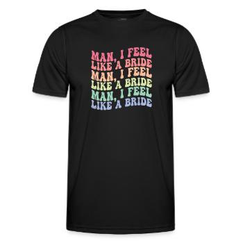 Bachelor Bachelor Party - Men's Functional T-Shirt - black - Front - AI Model Male 178 dark (178cm)
