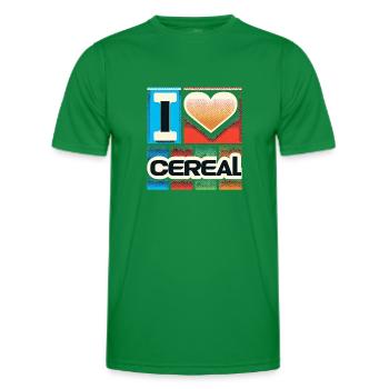 I Love Cereal 11 - Men's Functional T-Shirt - kelly green - Front - AI Model Male 178 dark (178cm)