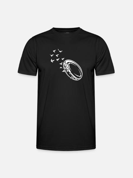 Playing Rugby ball - Men's Functional T-Shirt - black