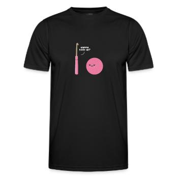 Crochet tricot couture couturière cadeau - T-shirt sport Homme - noir - Devant - AI Model Male 178 dark (178cm)