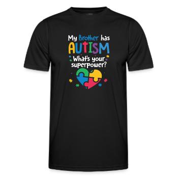 Autismus Awareness Day Autist Geschenk - Männer Funktions-T-Shirt - Schwarz - Vorne - AI Model Male 178 dark (178cm)