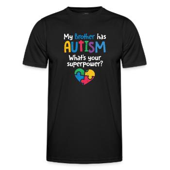 Autismus - Männer Funktions-T-Shirt - Schwarz - Vorne - AI Model Male 178 dark (178cm)