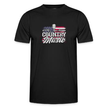 Country - Men's Functional T-Shirt - black - Front - AI Model Male 178 dark (178cm)