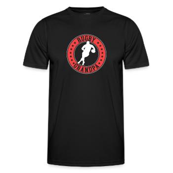 Rugby Grandpa Playing Rugby Grandpa - Männer Funktions-T-Shirt - Schwarz - Vorne - AI Model Male 178 dark (178cm)