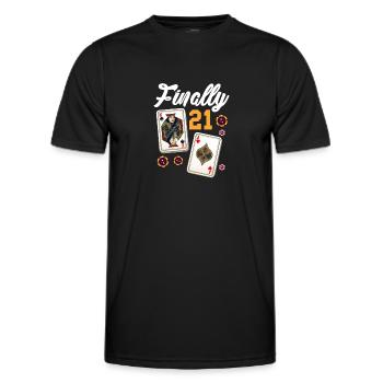 Black Jack - Männer Funktions-T-Shirt - Schwarz - Vorne - AI Model Male 178 dark (178cm)