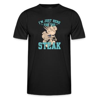 Männergrill Vater BBQ Fleisch Hinterhof Party - Männer Funktions-T-Shirt - Schwarz - Vorne - AI Model Male 178 dark (178cm)