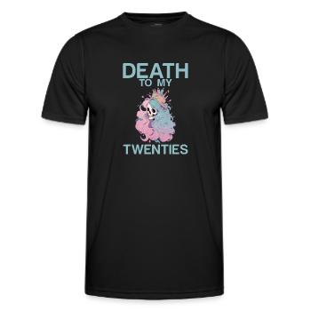 Death To My Twenties 2 - Männer Funktions-T-Shirt - Schwarz - Vorne - AI Model Male 178 dark (178cm)
