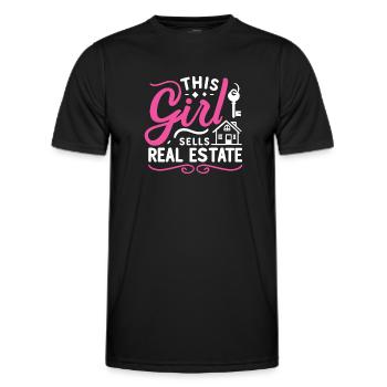 Real Estate Agent Real Estate Agent Gift - Men's Functional T-Shirt - black - Front - AI Model Male 178 dark (178cm)