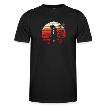 Samouraï Ronin épée combat guerrier cadeau - T-shirt sport Homme - noir - Devant - AI Model Male 178 dark (178cm)