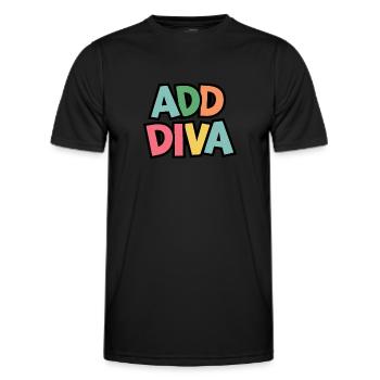 Attention Deficit Hyperactivity Disorder ADD - Men's Functional T-Shirt - black - Front - AI Model Male 178 dark (178cm)