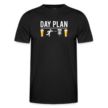 Disc Golf Day Plan Disc Golf Player Disc Golfer - Männer Funktions-T-Shirt - Schwarz - Vorne - AI Model Male 178 dark (178cm)