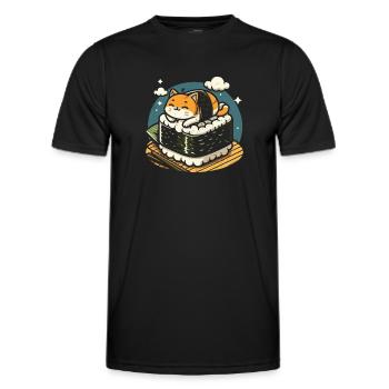 Sushi - Männer Funktions-T-Shirt - Schwarz - Vorne - AI Model Male 178 dark (178cm)
