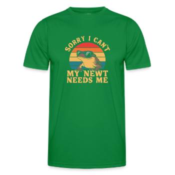 Drôle de dicton de triton - T-shirt sport Homme - vert - Devant - AI Model Male 178 dark (178cm)