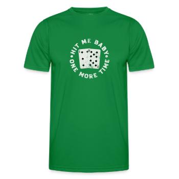 Black Jack Blackjack Kartenspiel Casino Geschenk - Männer Funktions-T-Shirt - Kelly Green - Vorne - AI Model Male 178 dark (178cm)