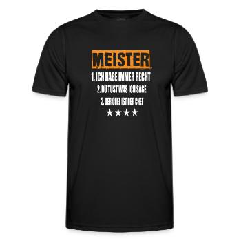 Master - Men's Functional T-Shirt - black - Front - AI Model Male 178 dark (178cm)