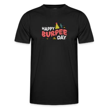 Burpees - Männer Funktions-T-Shirt - Schwarz - Vorne - AI Model Male 178 dark (178cm)