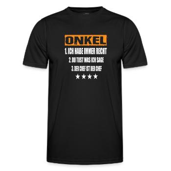 Uncle - Men's Functional T-Shirt - black - Front - AI Model Male 178 dark (178cm)