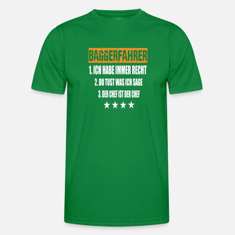 Excavator Operator Men's Functional T-Shirt