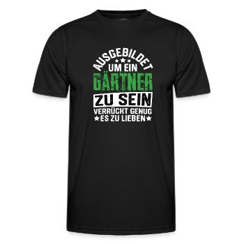 Gärtner Garten Gartenbau Gartenbauer Spruch - Männer Funktions-T-Shirt - Schwarz - Vorne - AI Model Male 178 dark (178cm)