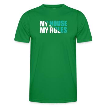 Landscaping - My house my rules - Gardener Landsca - Men's Functional T-Shirt - kelly green - Front - AI Model Male 178 dark (178cm)