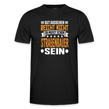 Constructeurs de routes Construction de routes Construction de routes - T-shirt sport Homme - noir - Devant - AI Model Male 178 dark (178cm)