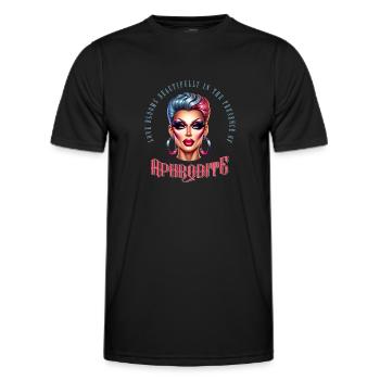 Pride LGBTQ Drag Queen Aphrodite Élégance - T-shirt sport Homme - noir - Devant - AI Model Male 178 dark (178cm)