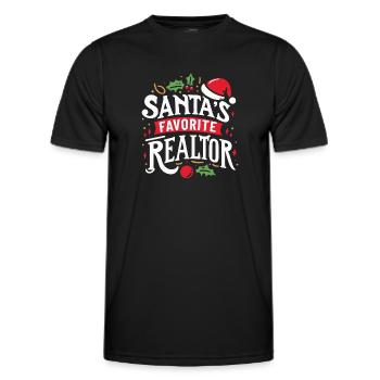 Agent immobilier Agent immobilier Cadeau d’agent immobilier - T-shirt sport Homme - noir - Devant - AI Model Male 178 dark (178cm)