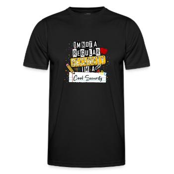 Je ne suis pas un agent de sécurité ordinaire, je suis un agent de sécurité cool - T-shirt sport Homme - noir - Devant - AI Model Male 178 dark (178cm)