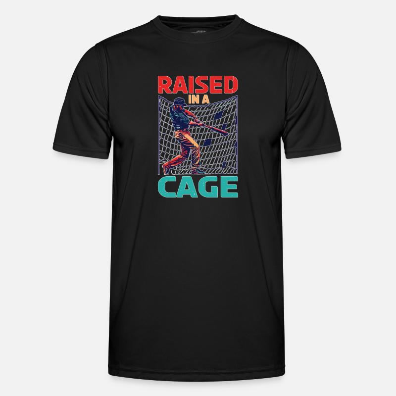 Raised In A Cage 26 - Men's Functional T-Shirt - black