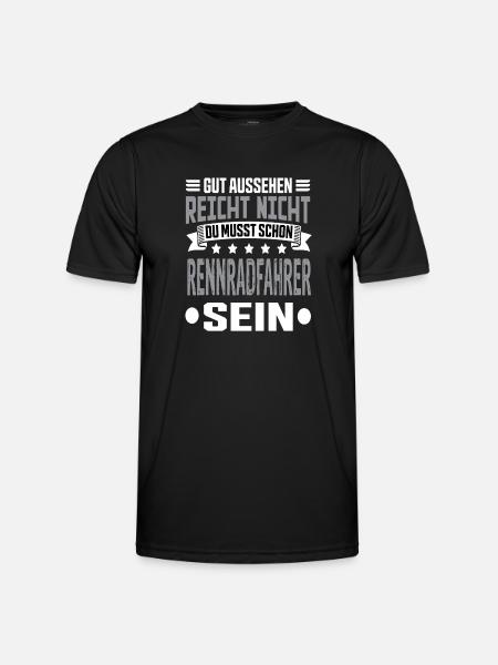 Rennrad Rennradfahrer Rennrad Fahrrad Rennräder - Männer Funktions-T-Shirt - Schwarz