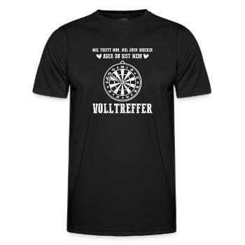Darts Darten Dartboard Geschenk - Männer Funktions-T-Shirt - Schwarz - Vorne - AI Model Male 178 dark (178cm)