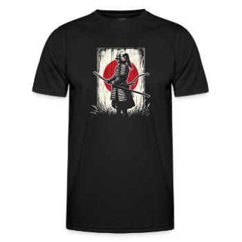 Cadeau de guerrier de combat à l’épée Samouraï Ronin - T-shirt sport Homme - noir - Devant - AI Model Male 178 dark (178cm)