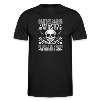 Gartenbau Gartenbauer Landschaftsbauer Spruch - Männer Funktions-T-Shirt - Schwarz - Vorne - AI Model Male 178 dark (178cm)