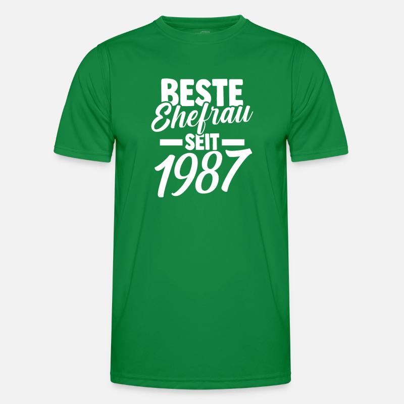 Valentinstag Beste Ehefrau Seit 1987 Männer Funktions-T-Shirt