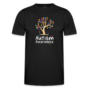 Autismus - Männer Funktions-T-Shirt - Schwarz - Vorne - AI Model Male 178 dark (178cm)