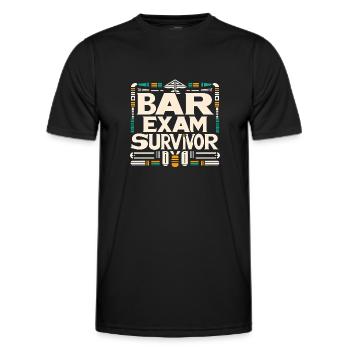 Bar Exam Survivor 13 - Men's Functional T-Shirt - black - Front - AI Model Male 178 dark (178cm)