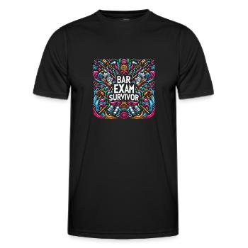 Bar Exam Survivor 19 - Men's Functional T-Shirt - black - Front - AI Model Male 178 dark (178cm)