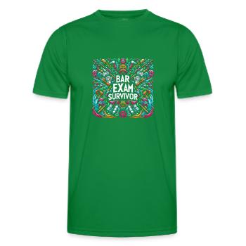 Bar Exam Survivor 19 - Men's Functional T-Shirt - kelly green - Front - AI Model Male 178 dark (178cm)