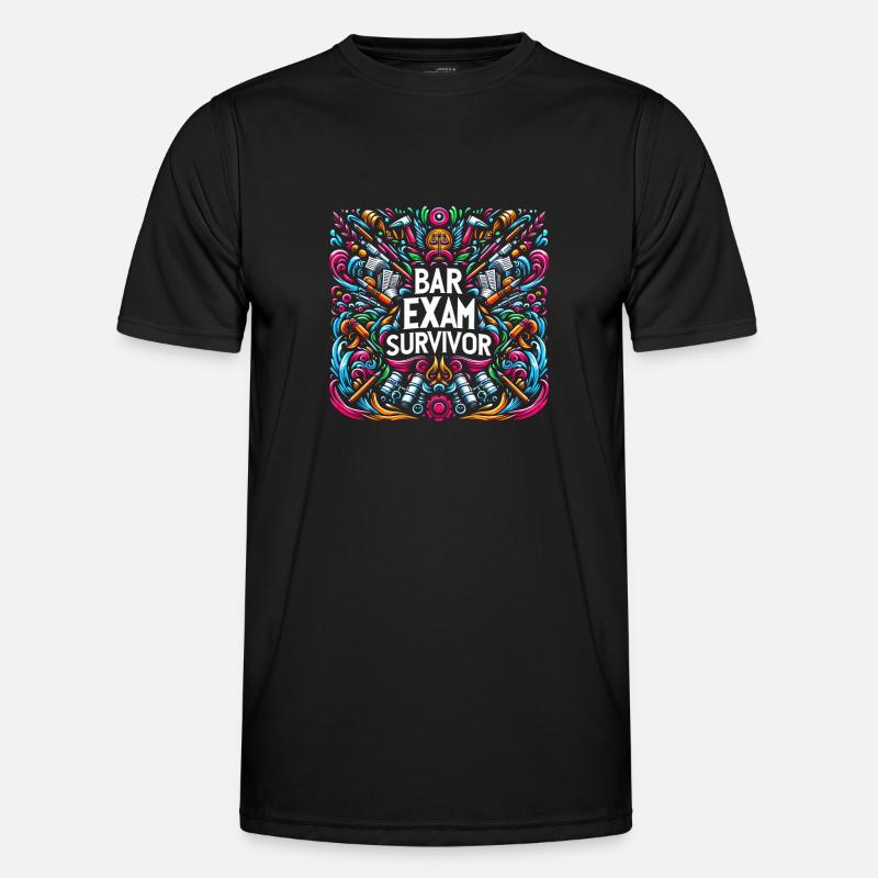 Bar Exam Survivor 19 - Men's Functional T-Shirt - black